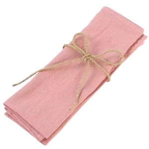 Servilletas rosa de tela suave de algodón
